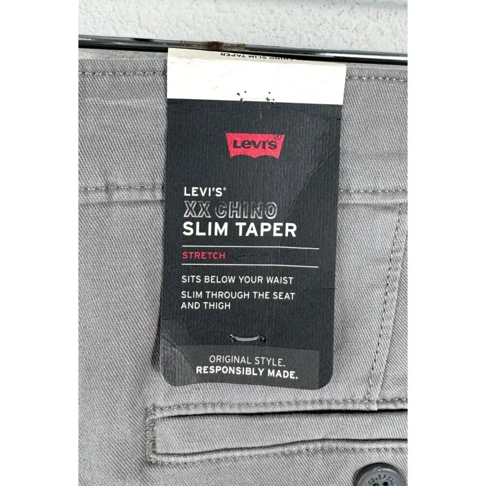 Levis XX Chino Slim‎ Taper pants grey sz 34x32